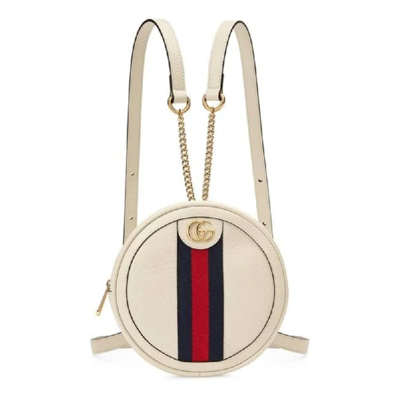 Gucci Women Ophidia Mini Zaino White Leather Backpack