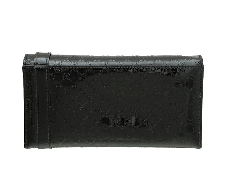 Gucci Black Nice Microguccissima Long Wallet