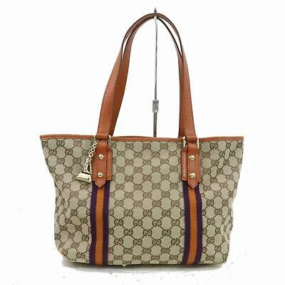 Gucci Tote Bag Brown Canvas (SHC1-15962)