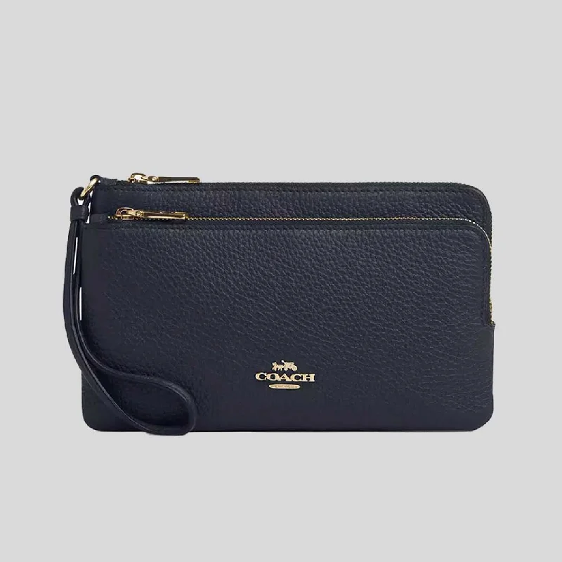 COACH Double Zip Wallet Midnight CU919