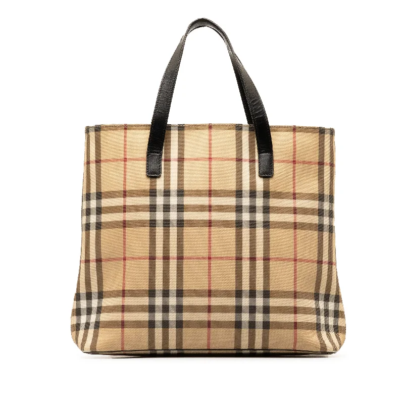 Tan Burberry House Check Tote