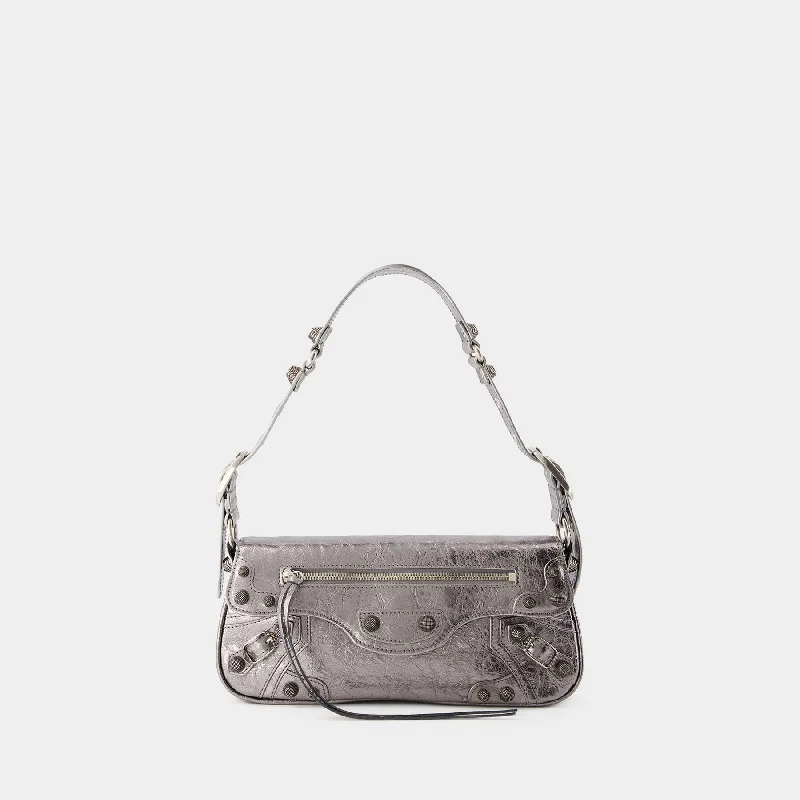 Le Cagole Sling S Shoulder Bag - Balenciaga - Leather - Silver