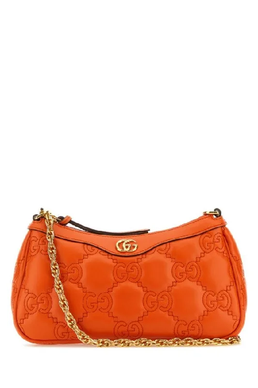 Gucci Women Orange Leather Handbag