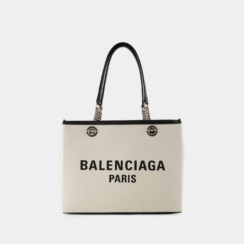 Duty Free Tote Bag M - Balenciaga - Cotton - Beige