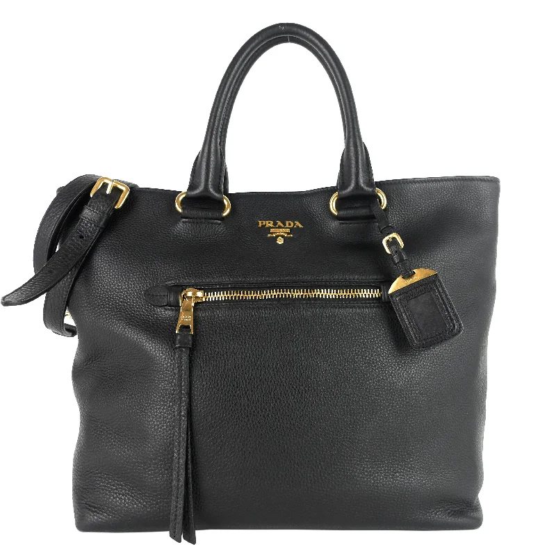 Vitello Daino Leather Tote Bag