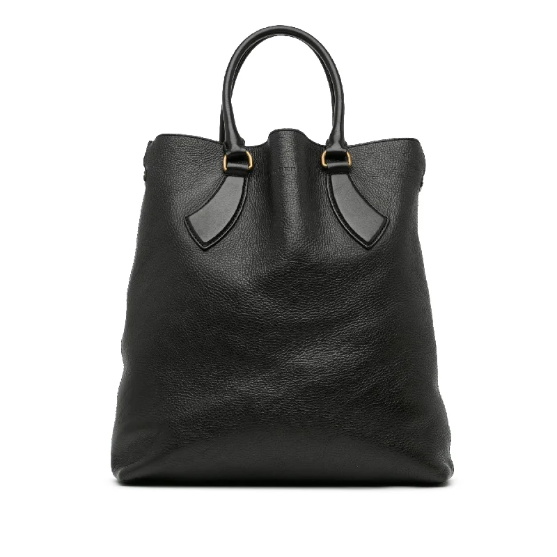 Black Burberry Leather Tote