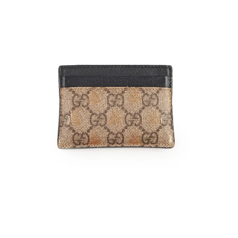 Gucci GG Supreme Bee Card Holder Wallet