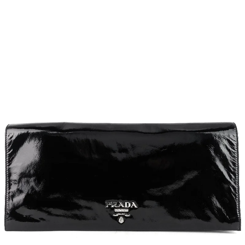 Patent Leather Sfumata Clutch Bag