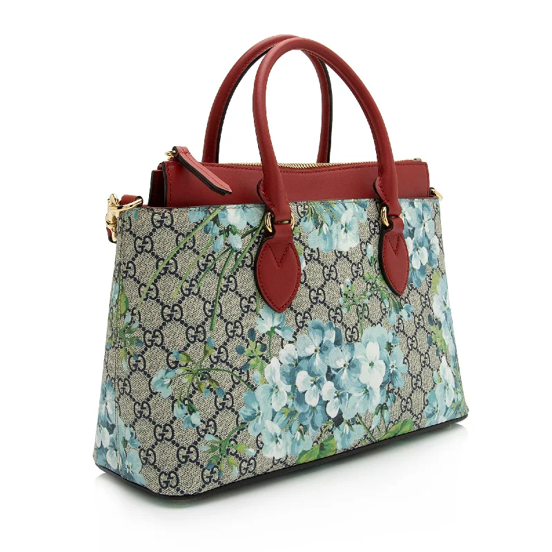 Gucci GG Supreme Blooms Medium Zip Tote (SHF-23777)