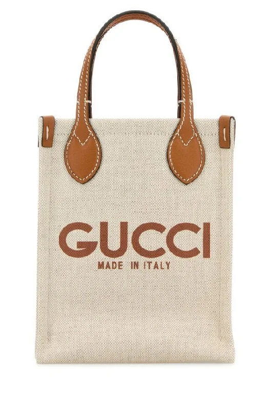 Gucci Women Sand Canvas Handbag