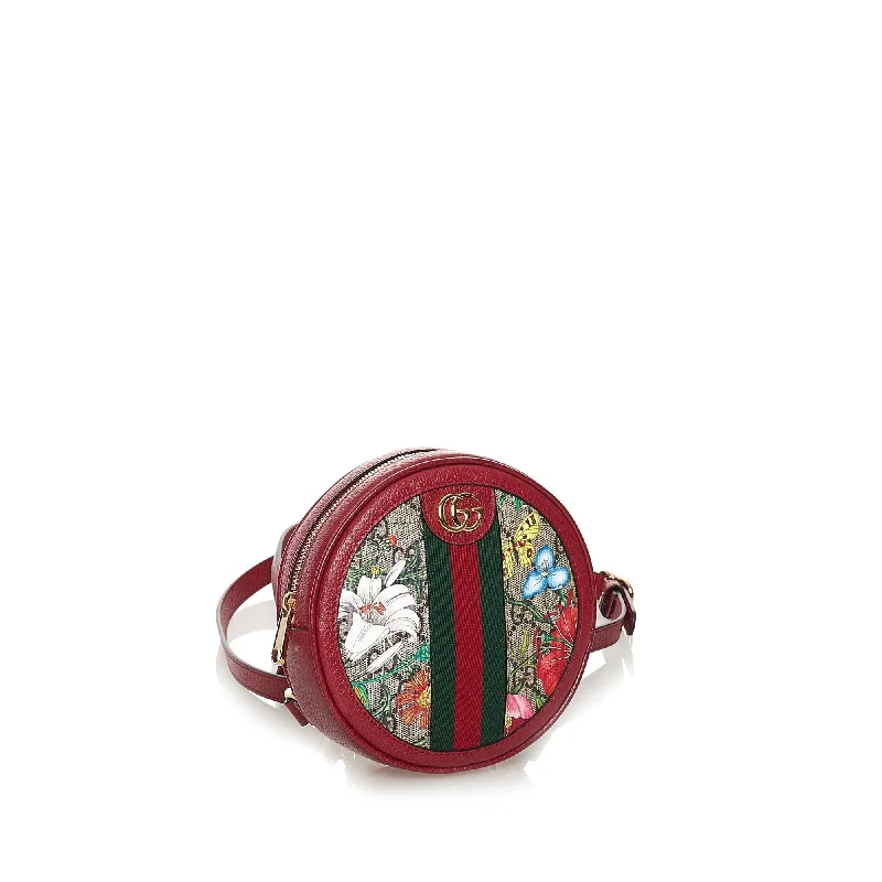 Gucci GG Supreme Flora Ophidia Round Backpack (SHG-37622)