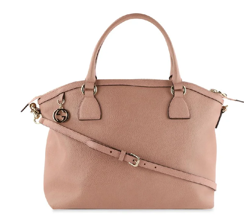 Gucci Dome Satchel Pink Leather Tote