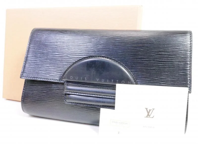 Authentic Pre-owned Louis Vuitton Epi Black Noir Pochette Chaillot Evening Clutch Bag M52542 191311