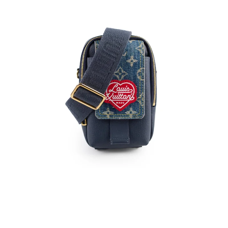 Louis Vuitton x Nigo Denim/Leather Phone Pouch Navy