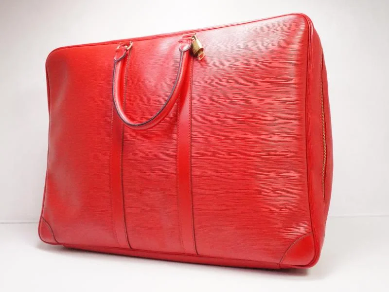 Authentic Pre-owned Louis Vuitton Special Ordered Epi Red Rouge Castillan Sirius 55 Suitcase 212101