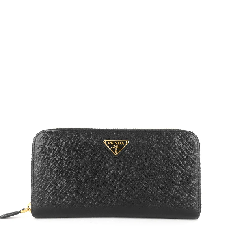 Zip Around Saffiano Leather Wallet