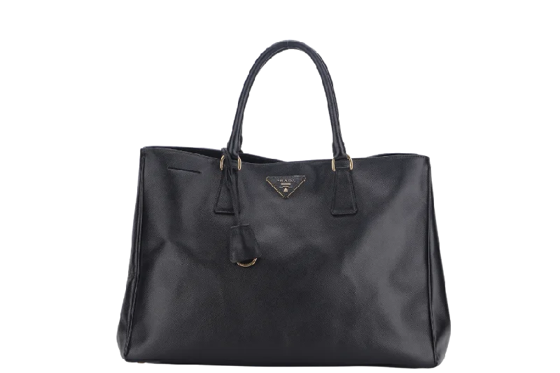 PRADA TOTE BAG NERO SAFFIANO LUX (BN1844) GOLD HARDWARE WITH CARD