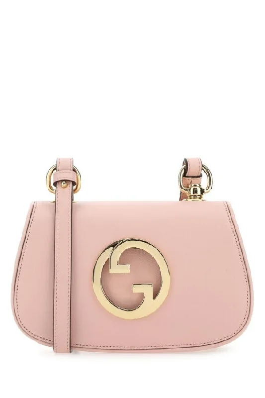 Gucci Women Pink Leather Gucci Blondie Crossbody Bag