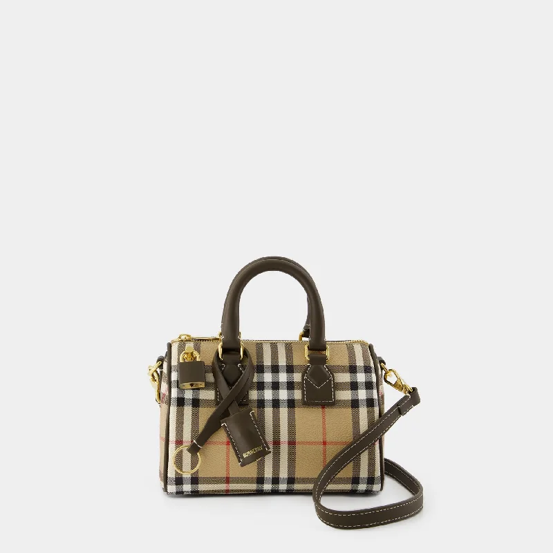 Bowling Mini Purse - Burberry - Cotton - Brown