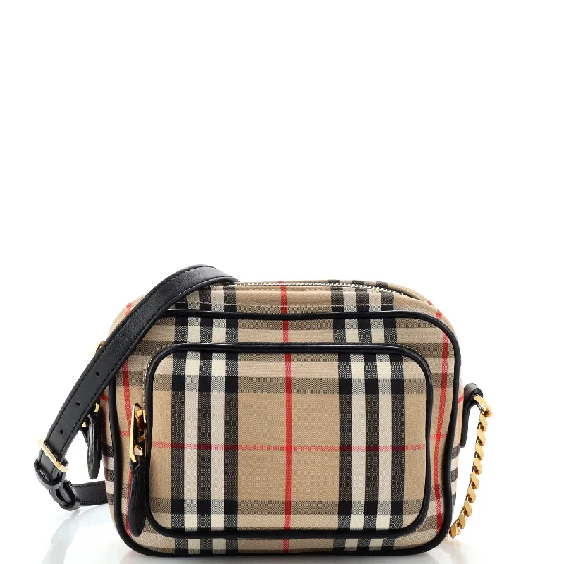 Camera Bag Vintage Check Canvas Small