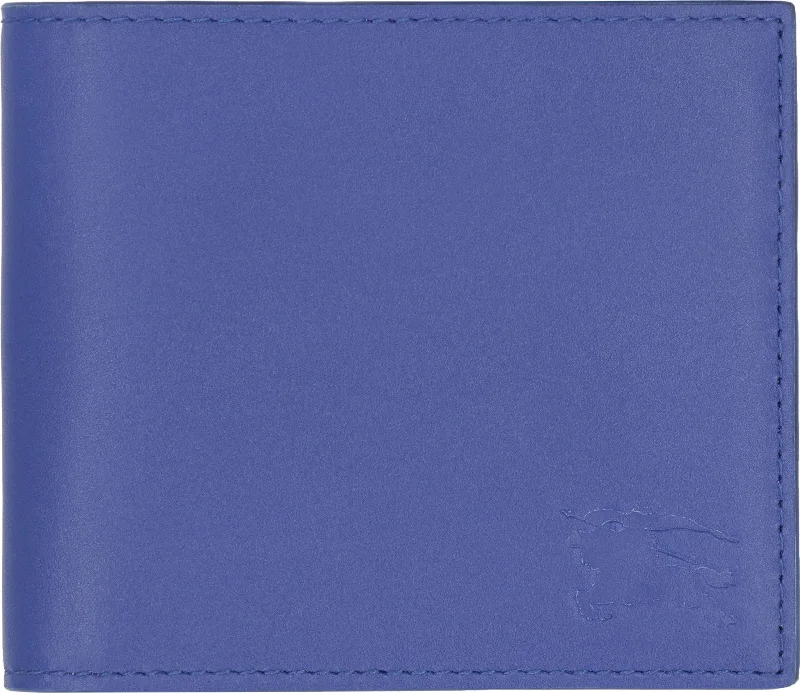 Men's Leather Flap-Over Wallet in Blue | 8078347146765 Color B7323