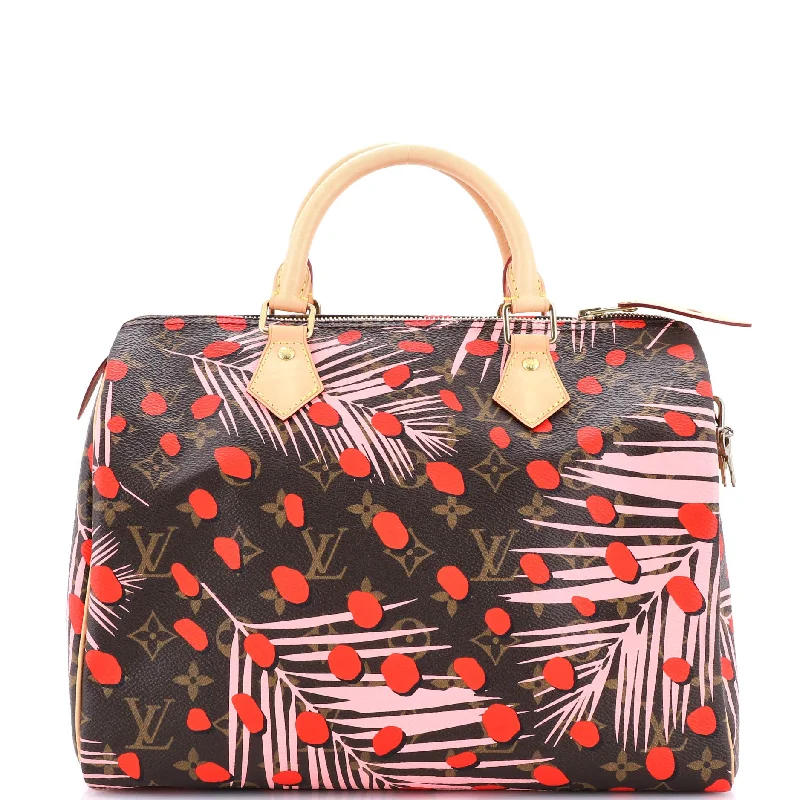 Speedy Handbag Limited Edition Monogram Jungle Dots 30