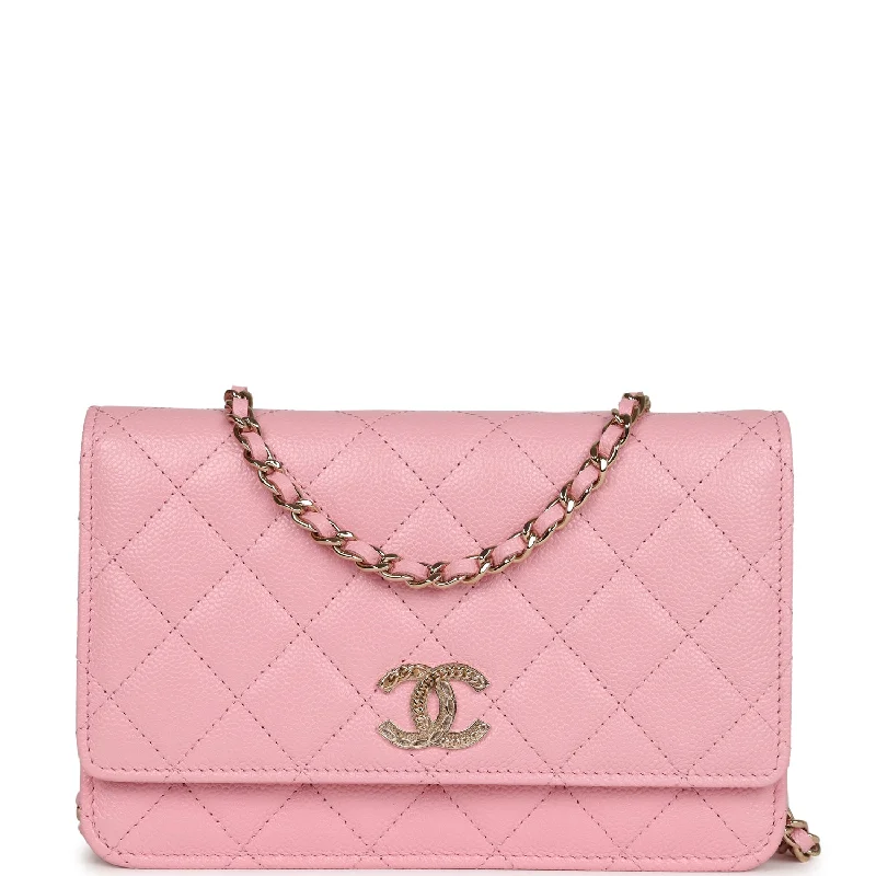 Chanel Wallet On Chain WOC Pink Caviar Gold Hardware