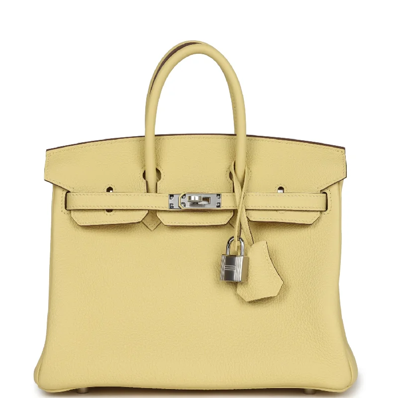 Hermes Birkin 25 Jaune Poussin Togo Palladium Hardware