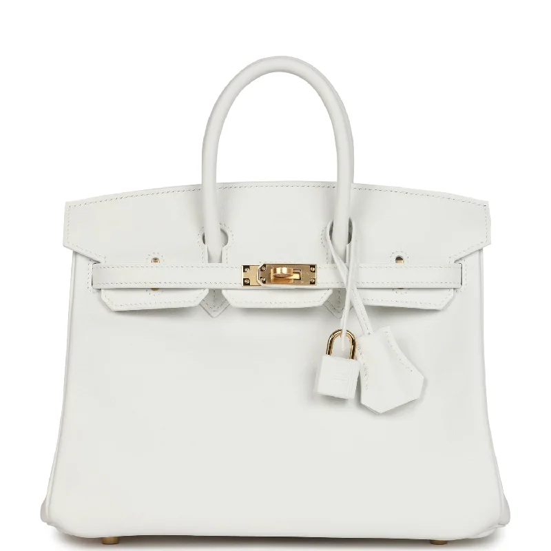 Hermes Birkin 25 New White Swift Gold Hardware