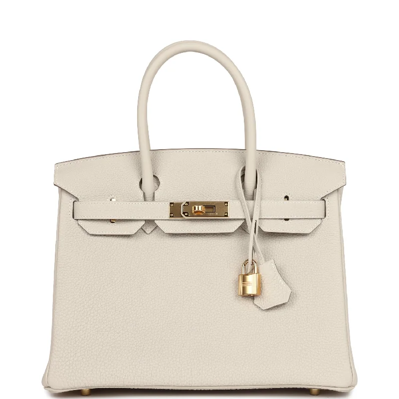 Hermes Birkin 30 Craie Togo Gold Hardware