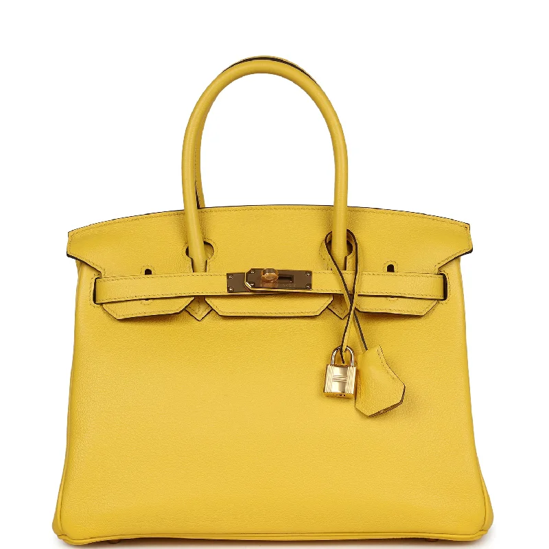 Hermes Birkin 30 Jaune de Naples Novillo Gold Hardware