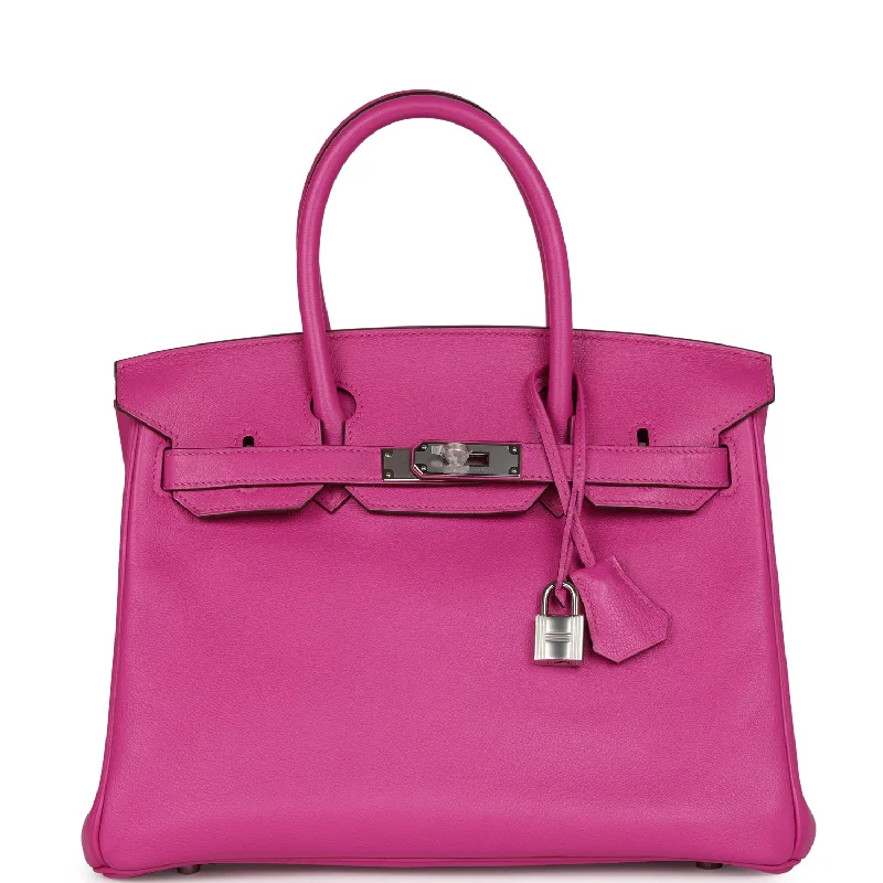 Pre-owned Hermes Birkin 30 Magnolia Verso Novillo Palladium Hardware