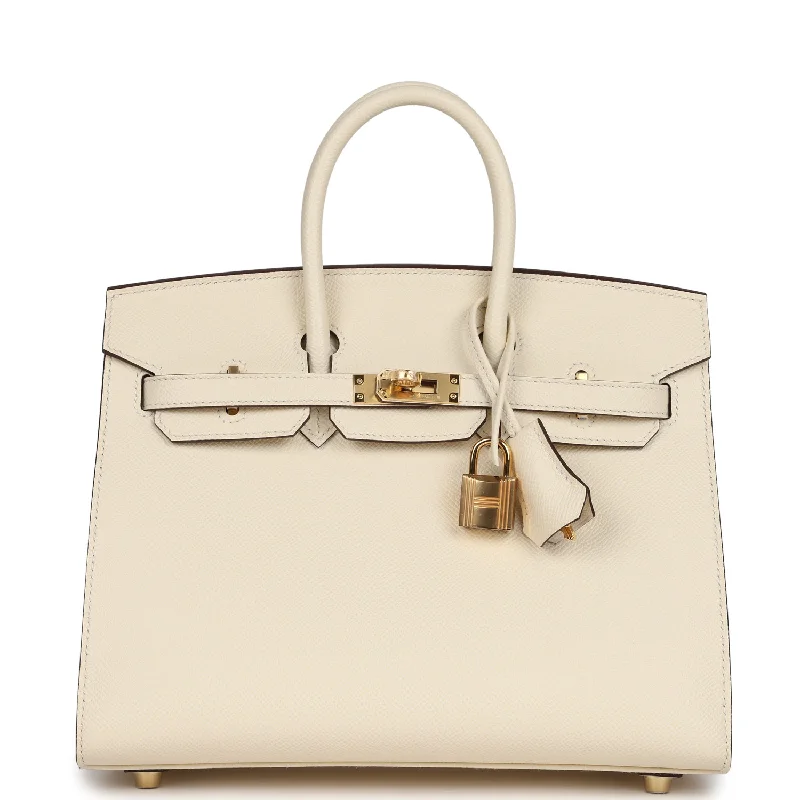 Hermes Birkin Sellier 25 Nata Epsom Gold Hardware