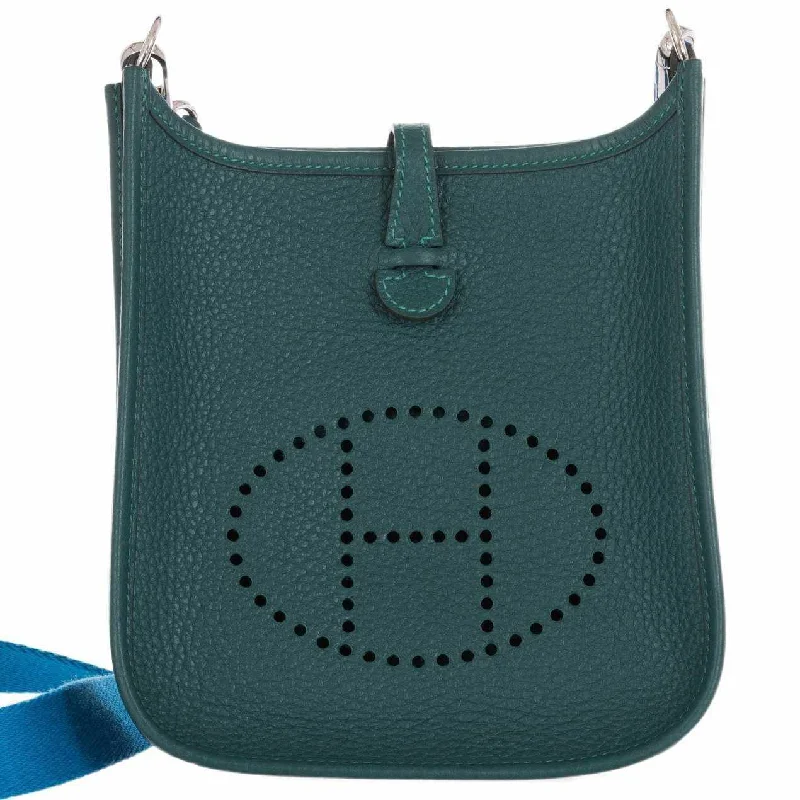 Hermès Evelyne TPM Malachite Clemence Malachite Zanzibar Strap Palladium Hardware