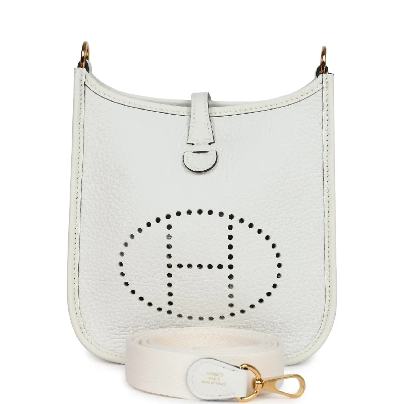 Hermes Evelyne TPM New White Clemence Gold Hardware