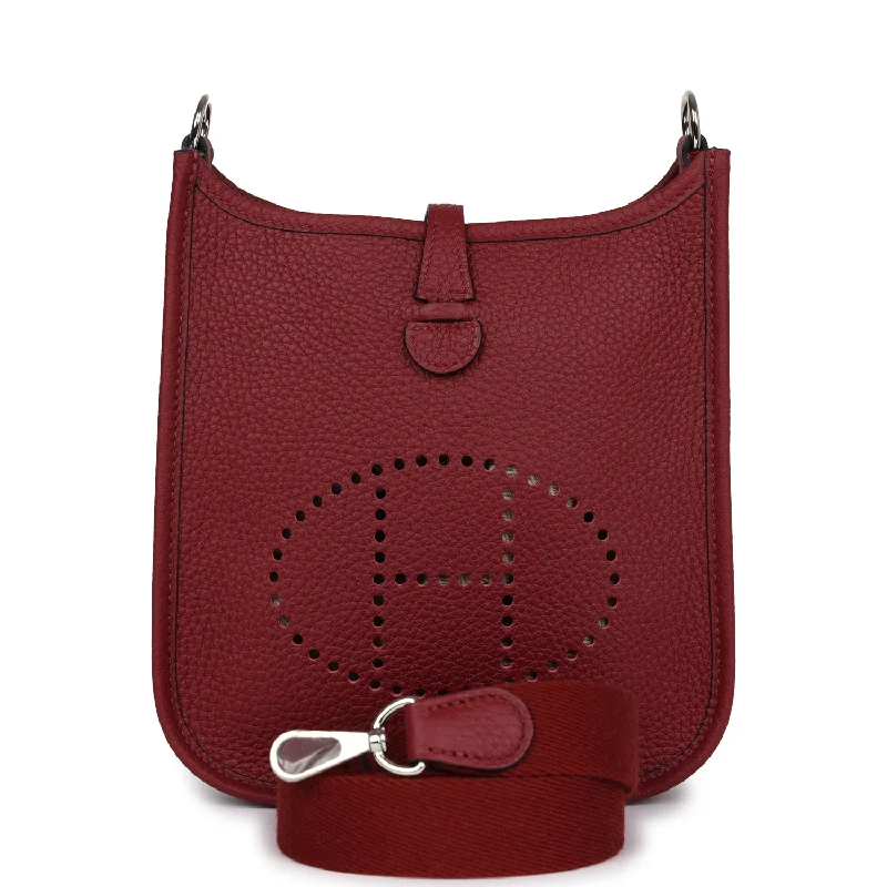 Hermes Evelyne TPM Rouge H Clemence Palladium Hardware