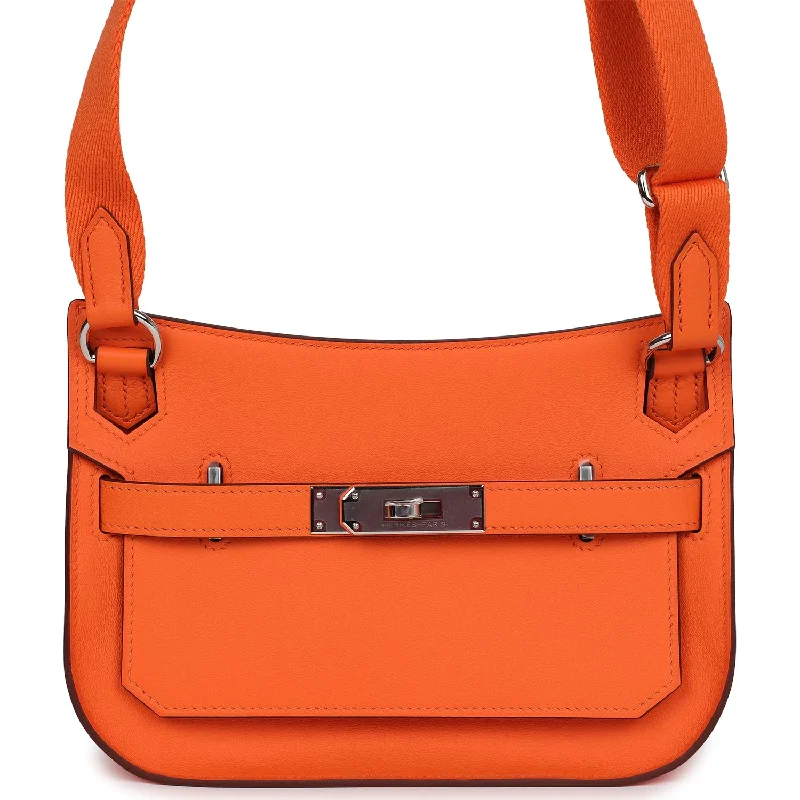 Hermes Mini Jypsiere Orange Minium Swift Palladium Hardware