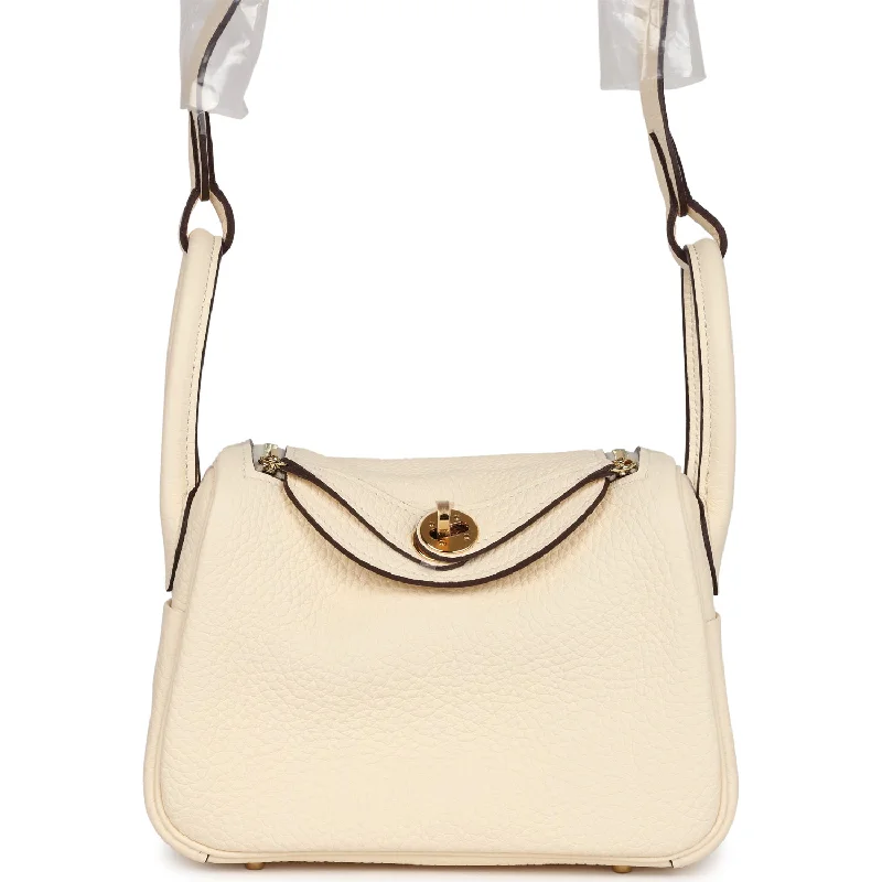 Hermes Mini Lindy Nata Clemence Gold Hardware