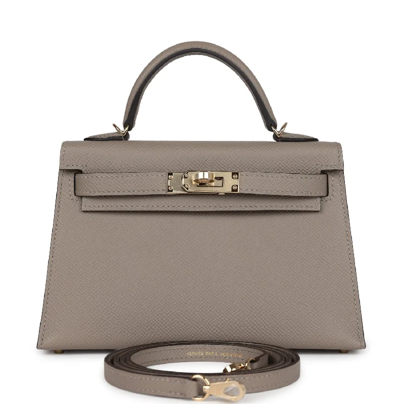 Hermes Special Order (HSS) Kelly Sellier 20 Gris Asphalte Verso Epsom Permabrass Hardware