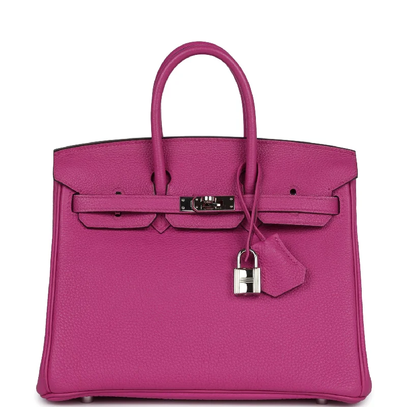 Pre-owned Hermes Birkin 25 Magnolia Togo Palladium Hardware