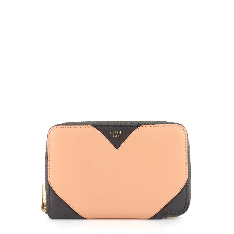 Zip Around Coeur Bicolour Calfskin Wallet