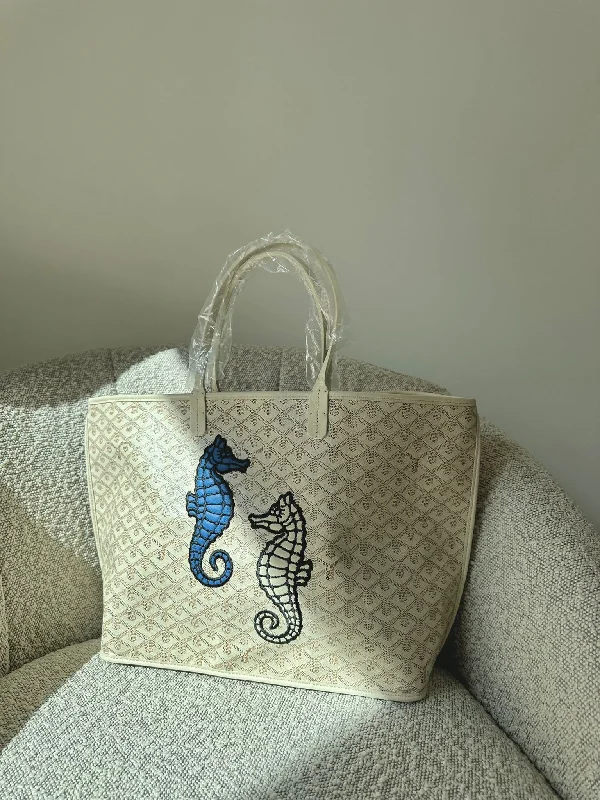 Goyard Anjou PM Seahorse Embroidery Bag (Sand)