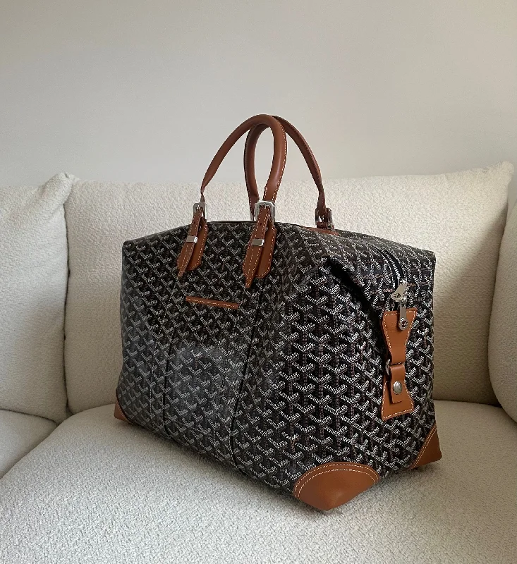 Goyard Bowling 45 Bag (Black & Tan)