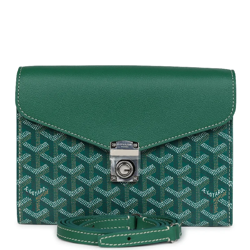 Goyard Goyardine Green Chypre Wallet-Pouch Palladium Hardware