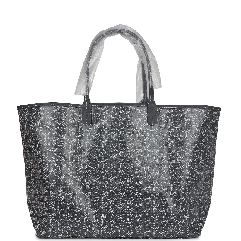 Goyard Goyardine Grey St. Louis PM Tote Bag Palladium Hardware