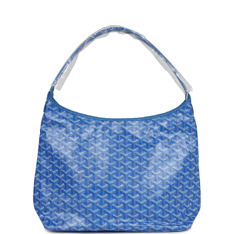 Goyard Goyardine Sky Blue Boheme PM Hobo Bag Palladium Hardware