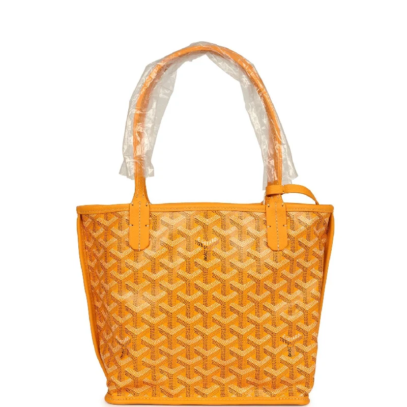 Goyard Goyardine Yellow Anjou Mini Bag Palladium Hardware