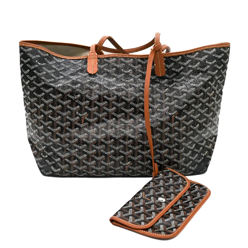 Goyard Saint Louis PM Tote in Black & Tan