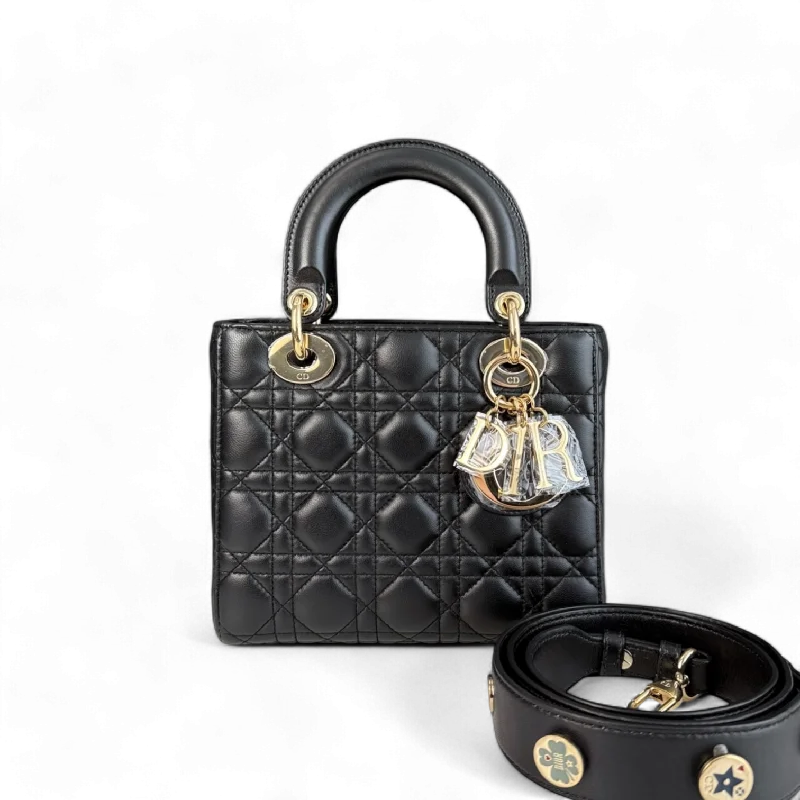 Dior Lady Small - Cannage Lambskin Black Gold Hardware