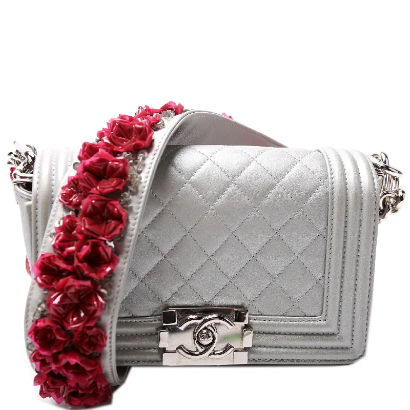 Chanel Boy flap small Lambskin Flower Strap 16M